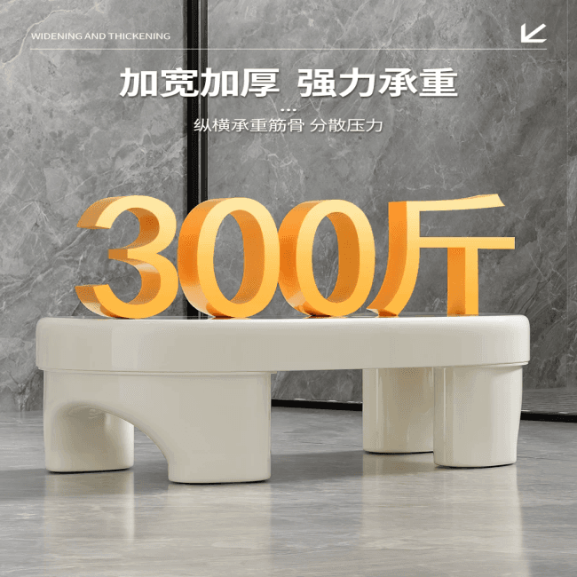 Ghế Kê Chân Nhà Vệ Sinh Nhựa Dày Chịu Lực Cao Cấp - Ghế Để Chân Ngồi Xổm Chuẩn Góc 35 Độ Chống Táo Bón Cho Người Lớn & Trẻ Em — 5