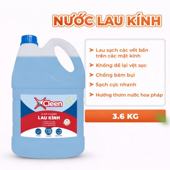 Nước Lau Kính X-Cleen Hương Nước Hoa Pháp Cao Cấp - Sạch Bóng Từng Centimet, Ngát Hương Sang Trọng