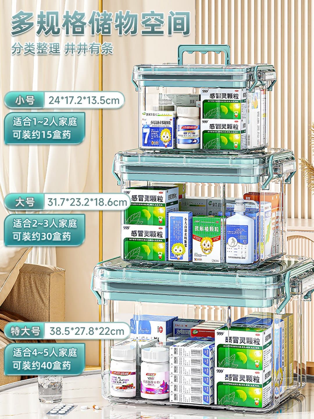 Hộp Đựng Thuốc Nhỏ Nhiều Tầng Xingyou, Hộp Đựng Thuốc Gia Đình, Hộp Đựng Đồ Dung Tích Lớn, Hộp Đựng Thuốc Cỡ Lớn. — 4