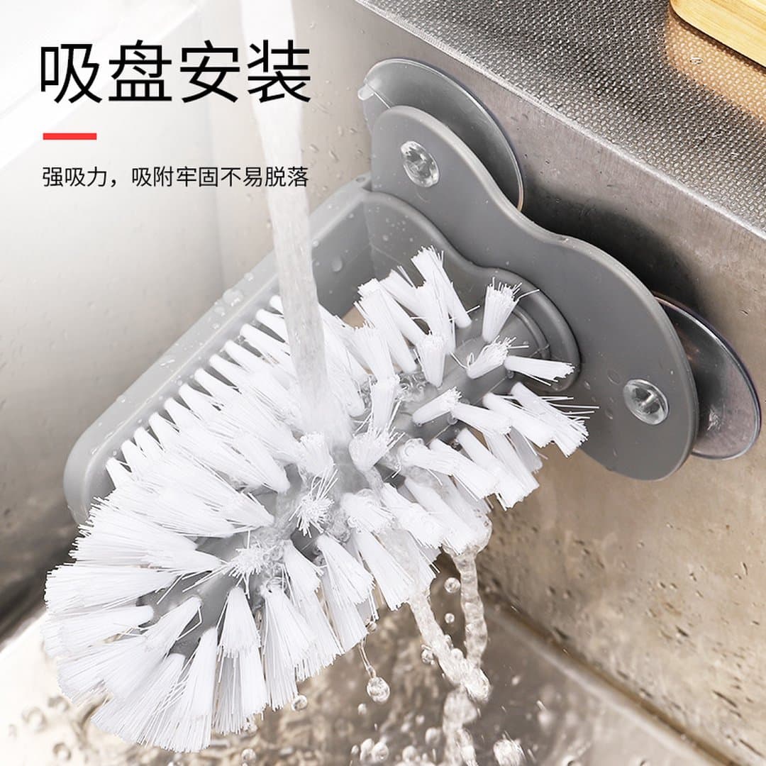 Bàn Chải Rửa Cốc Hút Tường Thông Minh Sino - Cọ Xoay Rửa Ly Cốc Lười 2 Đầu Tiện Lợi Cho Quán Trà Sữa, Quầy Bar Và Gia Đình — 2