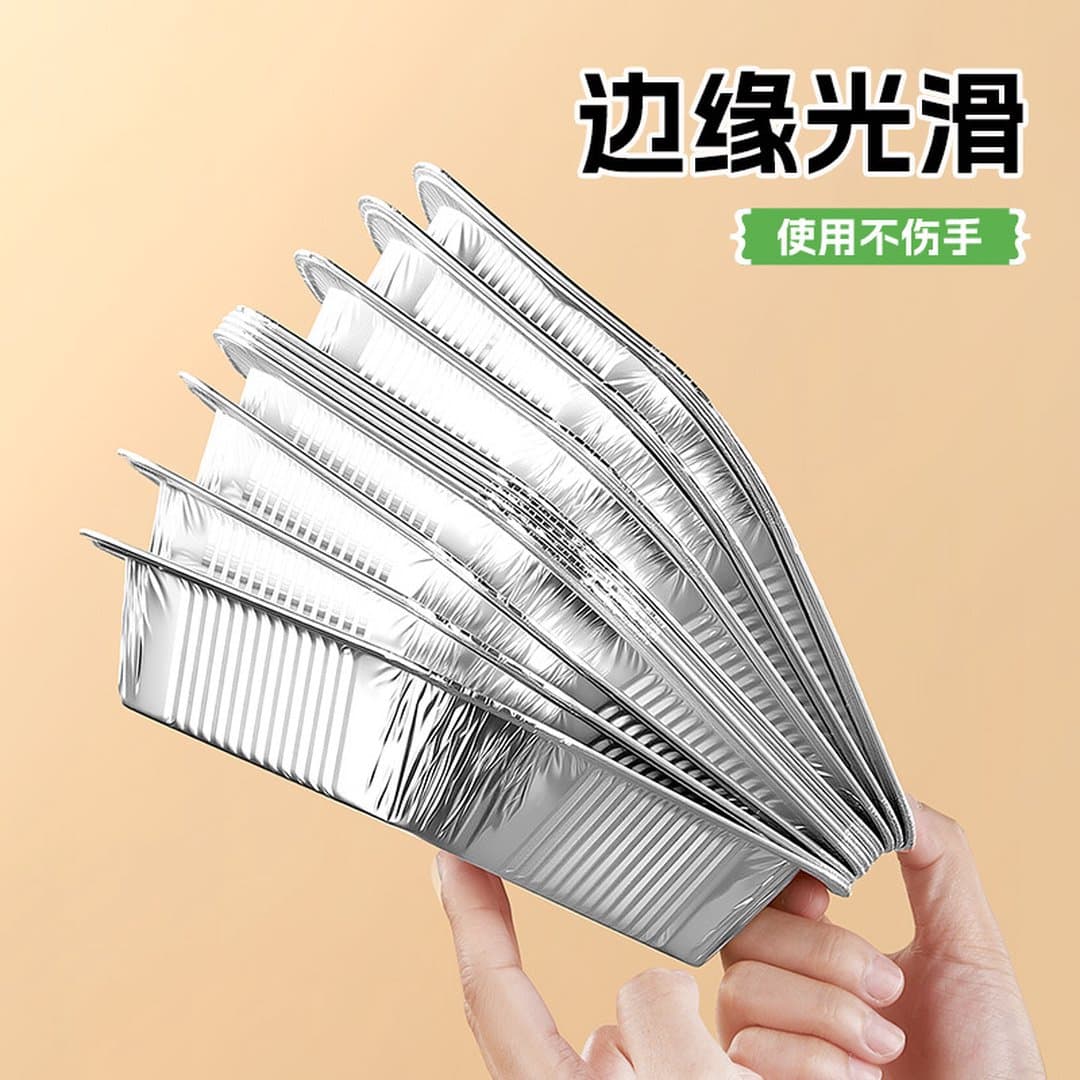 Khay Giấy Bạc Lót Nồi Chiên Không Dầu - Bát Giấy Thiếc Tròn Vuông Nướng Thực Phẩm Chống Thấm Cao Cấp — 4