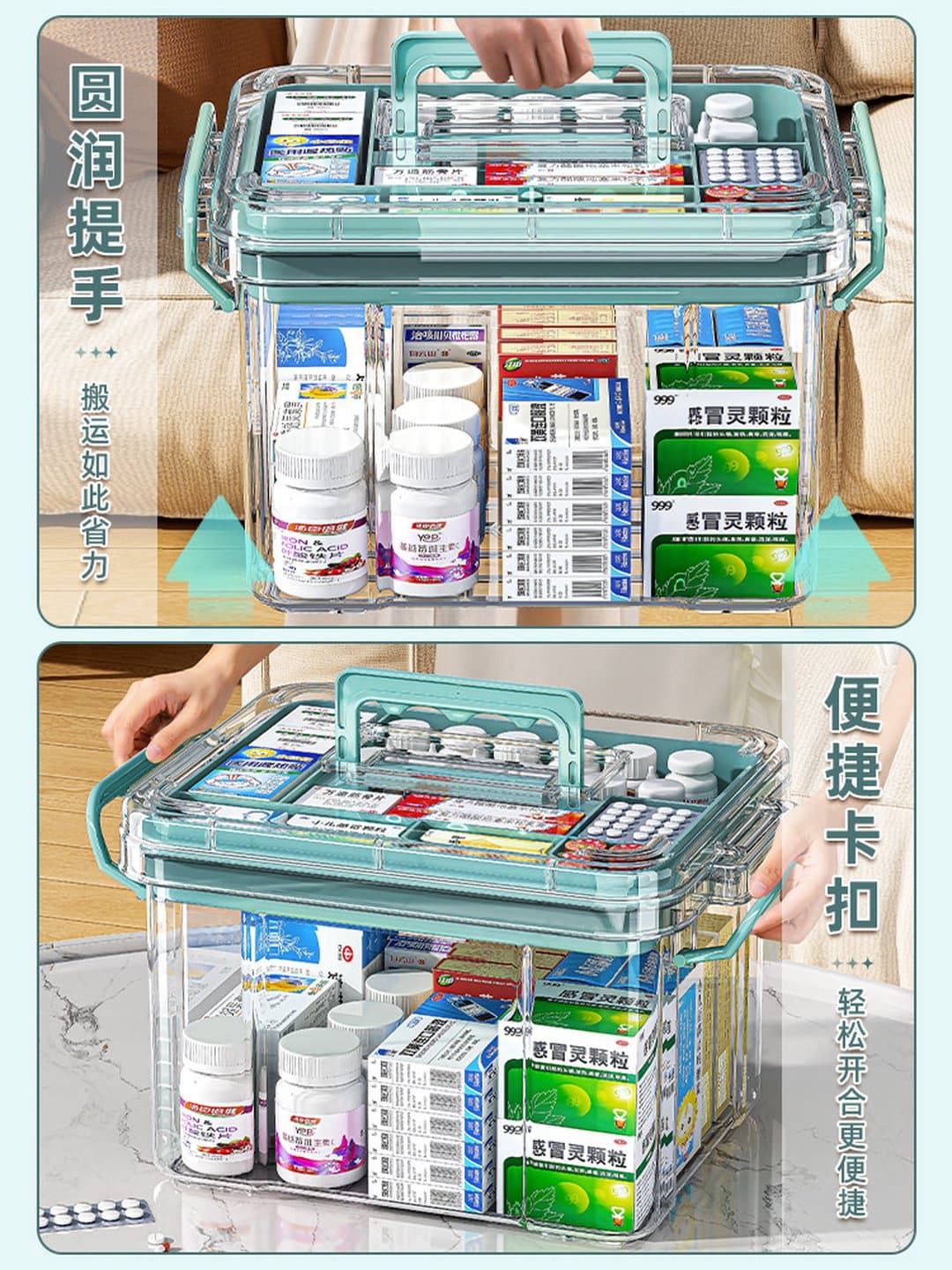 Hộp Đựng Thuốc Nhỏ Nhiều Tầng Xingyou, Hộp Đựng Thuốc Gia Đình, Hộp Đựng Đồ Dung Tích Lớn, Hộp Đựng Thuốc Cỡ Lớn. — 6