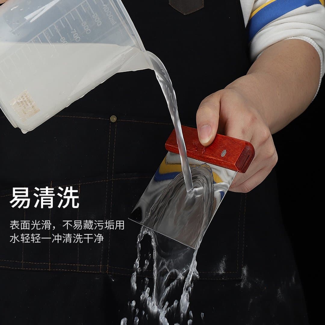 Dao Cắt Bột Thép Không Gỉ Dày Dặn Cán Gỗ Cao Cấp - Vét Bột, Cắt Mì, Cắt Bánh Mỳ Hấp, Kẹo Hạnh Nhân Chuyên Dụng Làm Bánh — 3