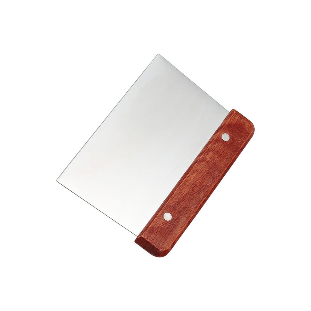 Dao Cắt Bột Thép Không Gỉ Dày Dặn Cán Gỗ Cao Cấp - Vét Bột, Cắt Mì, Cắt Bánh Mỳ Hấp, Kẹo Hạnh Nhân Chuyên Dụng Làm Bánh
