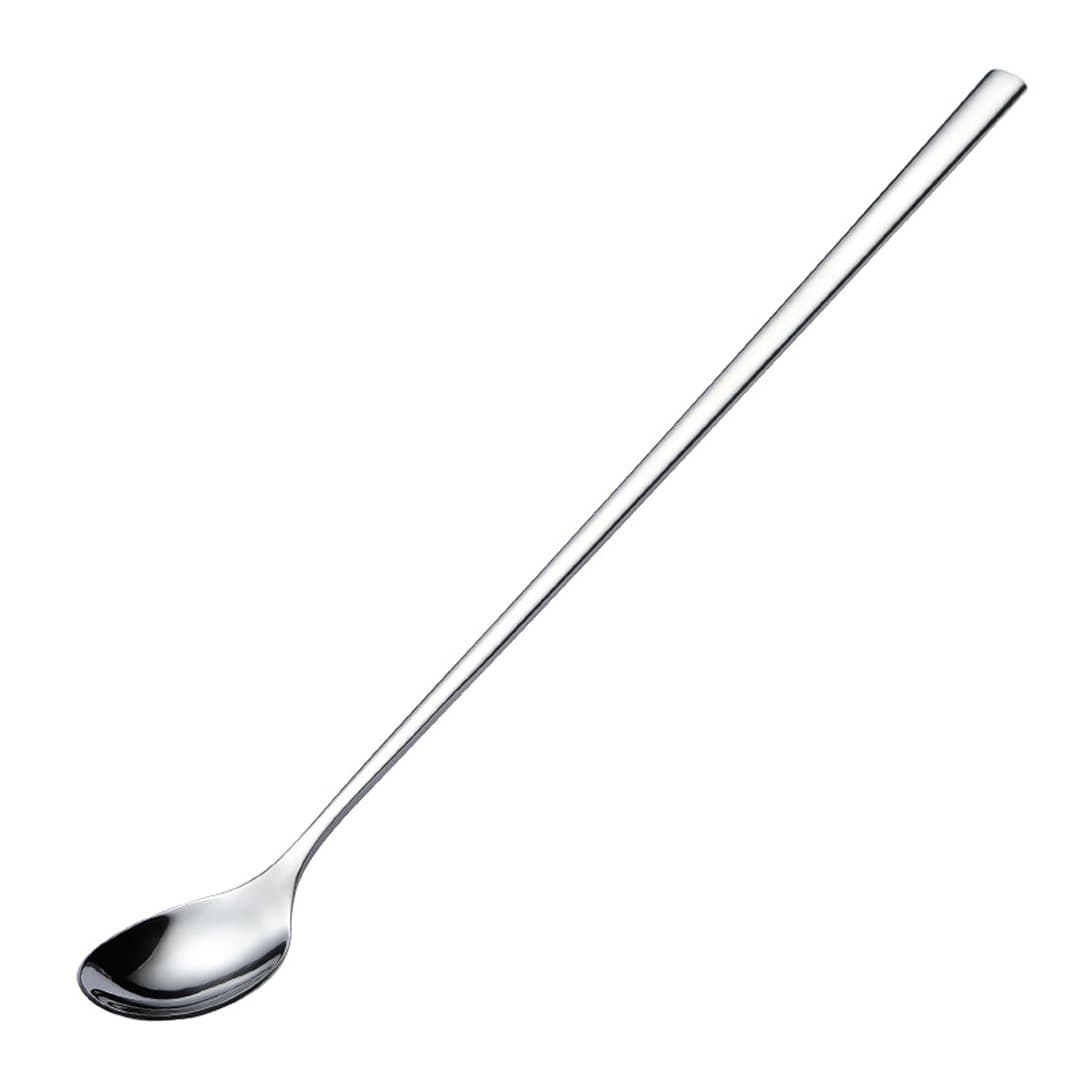 Muỗng Khuấy Cán Dài Inox 20–32cm, Thìa Bar Khuấy Cà Phê Trà Sữa Sinh Tố, Muỗng Tròn/Bầu Dục/Đá Nhọn Cán Vuông — 5
