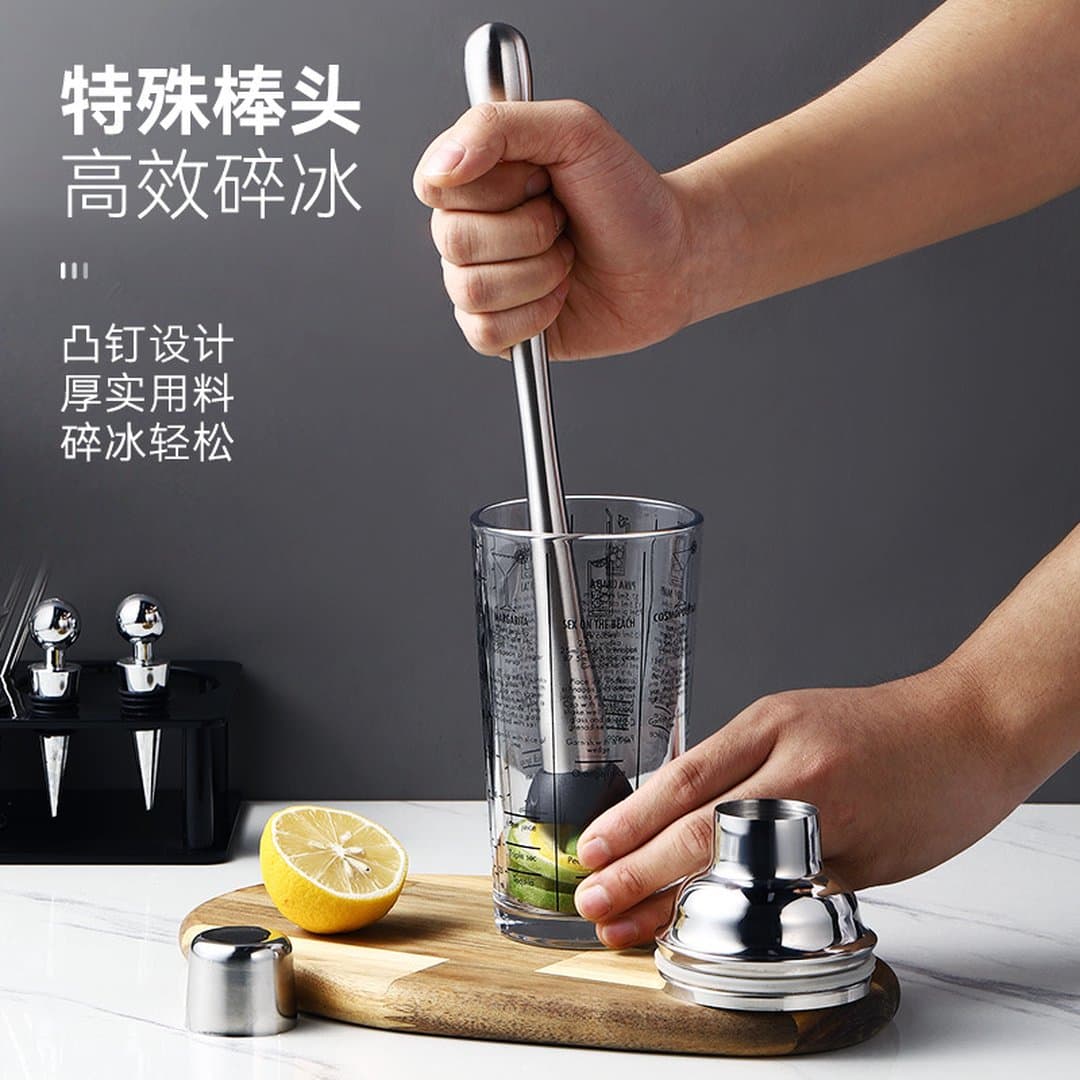 Chày Dầm Pha Chế Inox 201/304 & PP 20,5–40cm, Chày Dầm Chanh Trái Cây, Gậy Nghiền Nước Ép Cho Quán Trà Sữa — 3