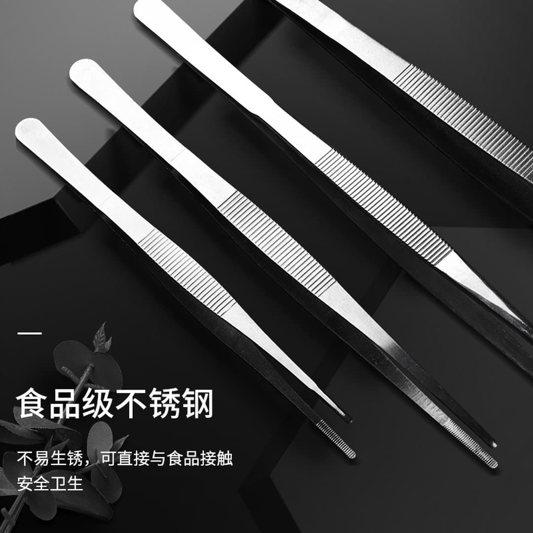 Kẹp Inox Đầu Nhọn Cán Dài Chống Trượt – Nhíp Kẹp Bạc Hà, Trang Trí Cocktail & Đồ Uống Chuyên Dụng Cho Bar, Quán Cà Phê — 3