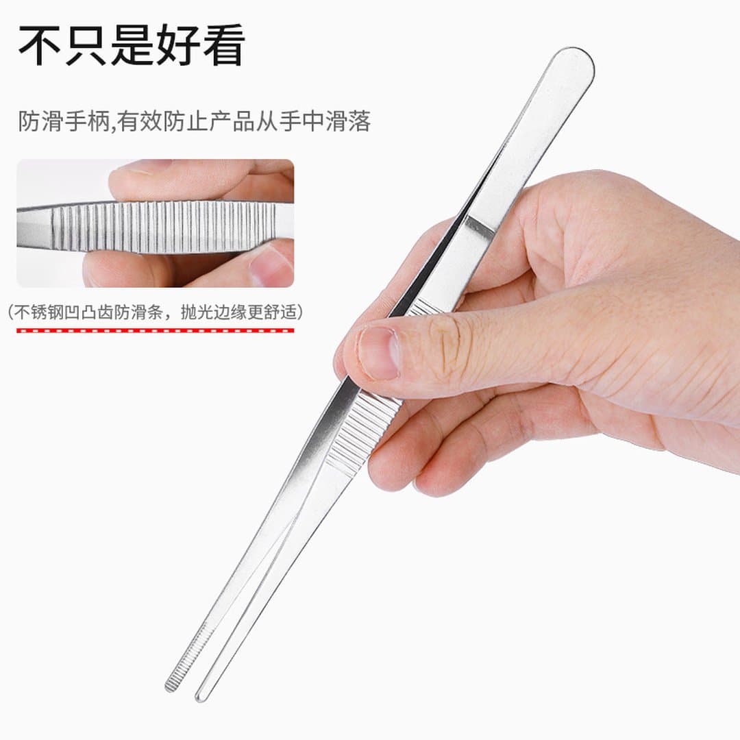 Kẹp Inox Đầu Nhọn Cán Dài Chống Trượt – Nhíp Kẹp Bạc Hà, Trang Trí Cocktail & Đồ Uống Chuyên Dụng Cho Bar, Quán Cà Phê — 4