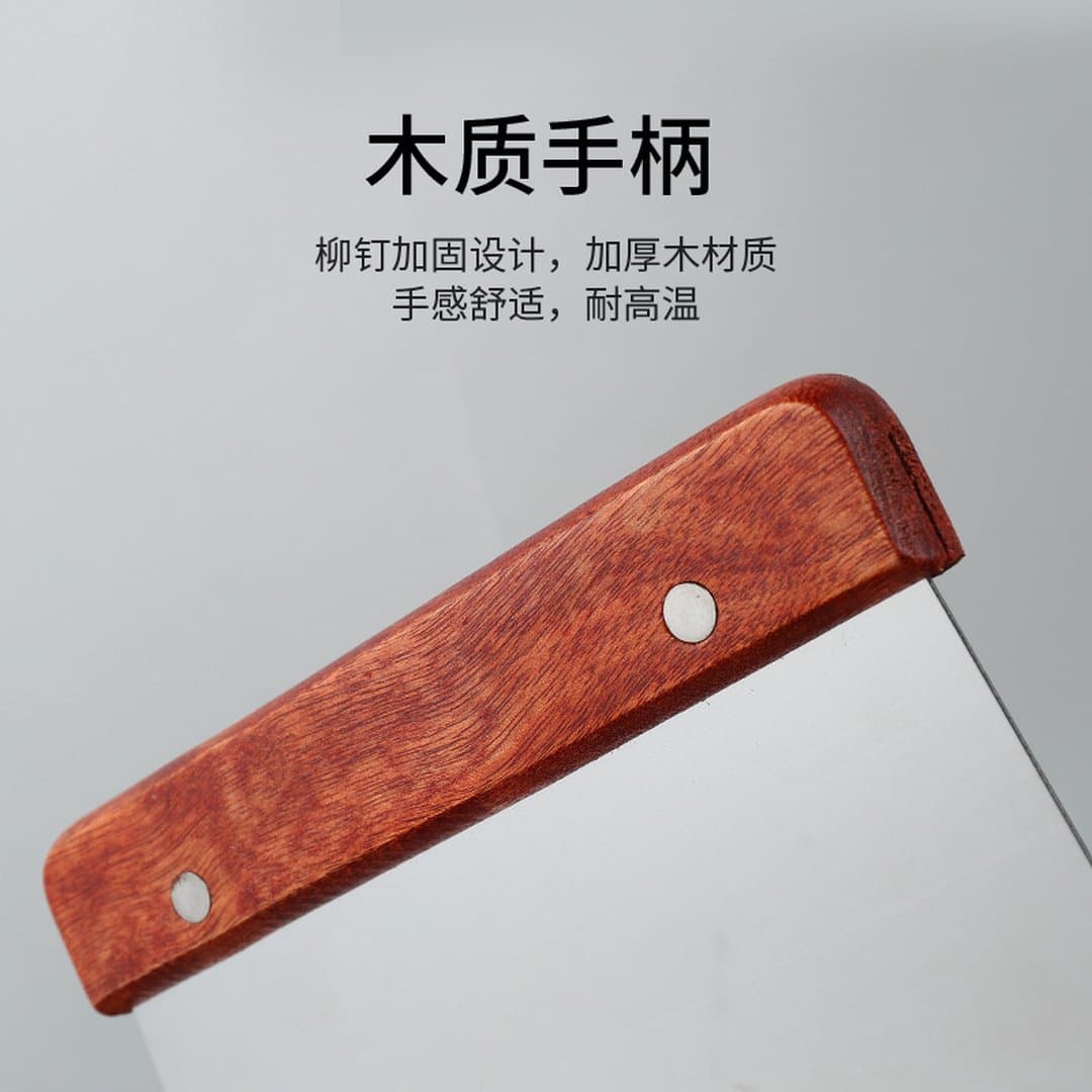 Dao Cắt Bột Thép Không Gỉ Dày Dặn Cán Gỗ Cao Cấp - Vét Bột, Cắt Mì, Cắt Bánh Mỳ Hấp, Kẹo Hạnh Nhân Chuyên Dụng Làm Bánh — 4