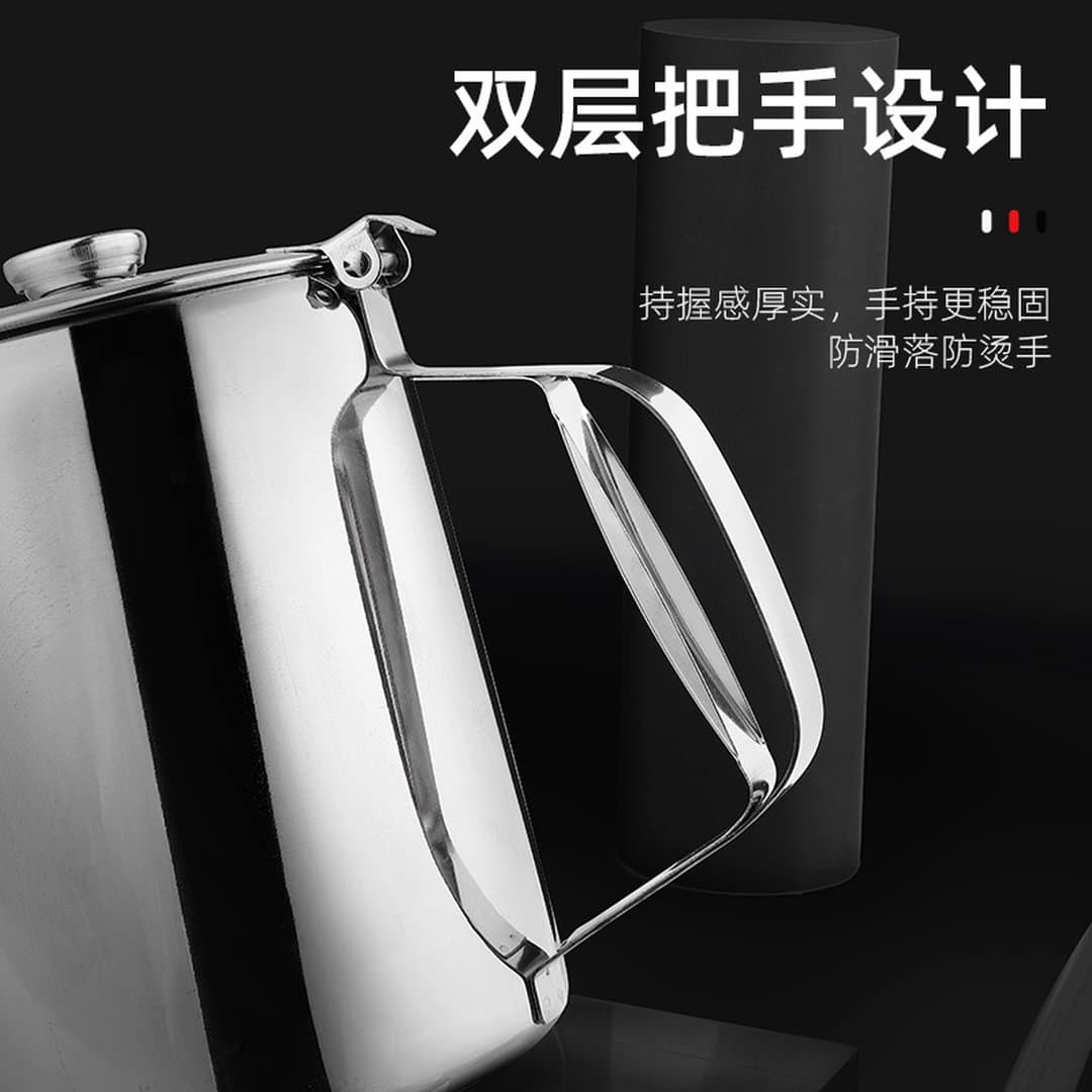 Ấm Trà Sữa Vớ Kiểu Hồng Kông Inox 304 Dày Dặn Cao Cấp - Ấm Kéo Trà Cà Phê Chuyên Dụng Cho Quán Đun Bếp Từ Tiện Lợi Ai Giger — 4