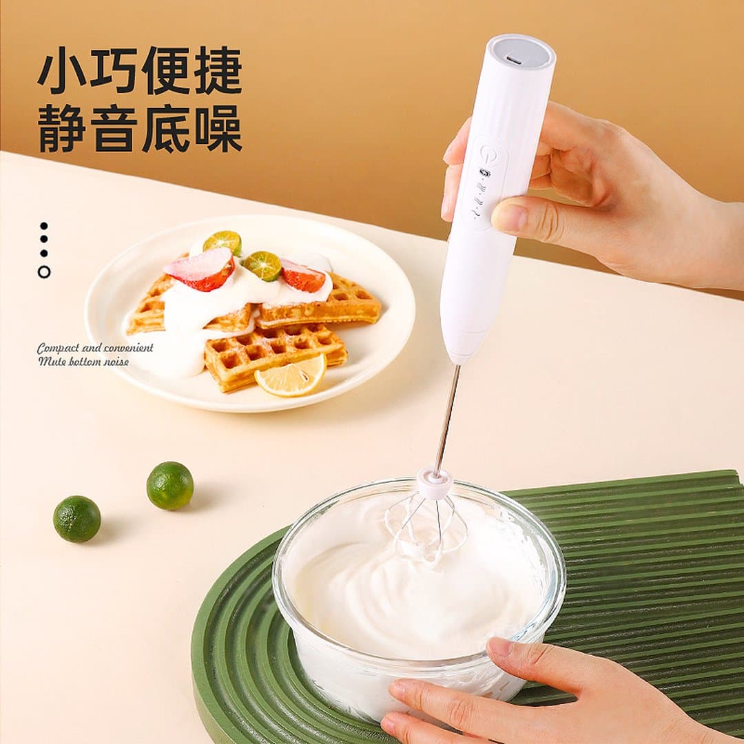 Máy Tạo Bọt Sữa Đánh Cà Phê Điện Cầm Tay Sạc USB - Máy Trộn Sữa Đánh Trứng Mini 3 Tốc Độ Cao Cấp — 3