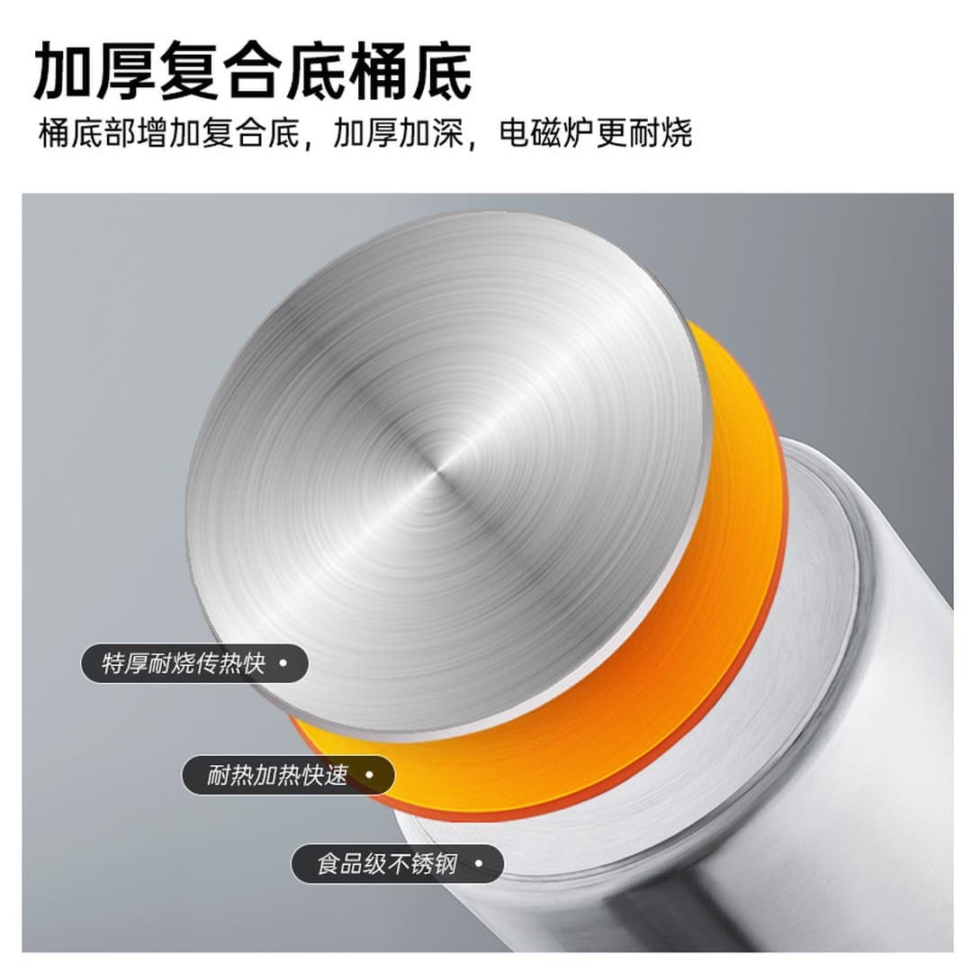 Nồi Canh Inox Đáy Composite Siêu Dày Đun Bếp Từ Sino - Thùng Tròn Ủ Trà Sữa Nấu Trân Châu Công Suất Lớn Chuyên Dụng Cho Nhà Hàng Và Quán Trà Sữa — 3