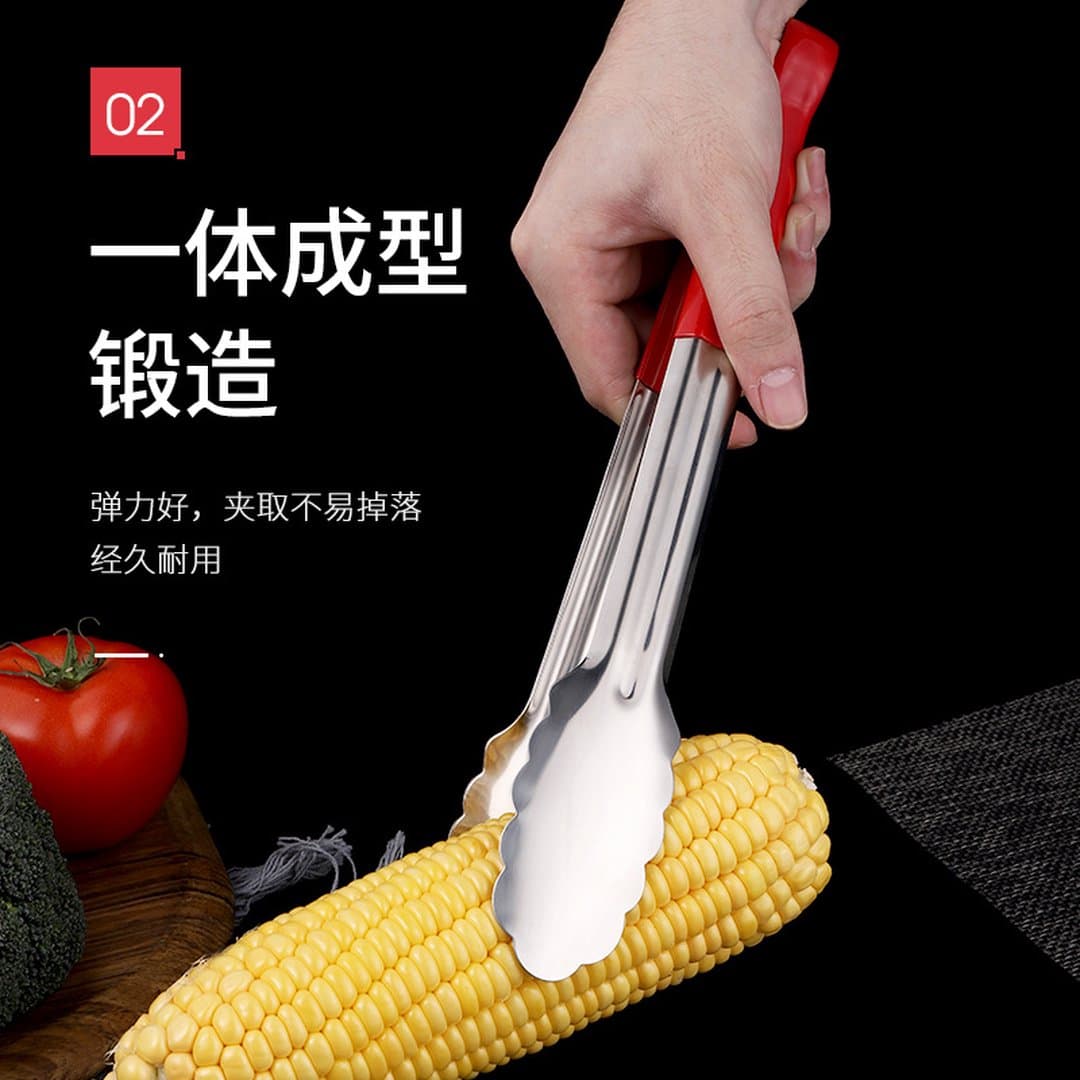 Kẹp Gắp Thực Phẩm Inox 304 Cao Cấp Chống Bỏng - Kẹp Gắp Bánh Mì Đồ Nướng Bbq Tiện Lợi Cho Nhà Bếp Và Quán Ăn — 3