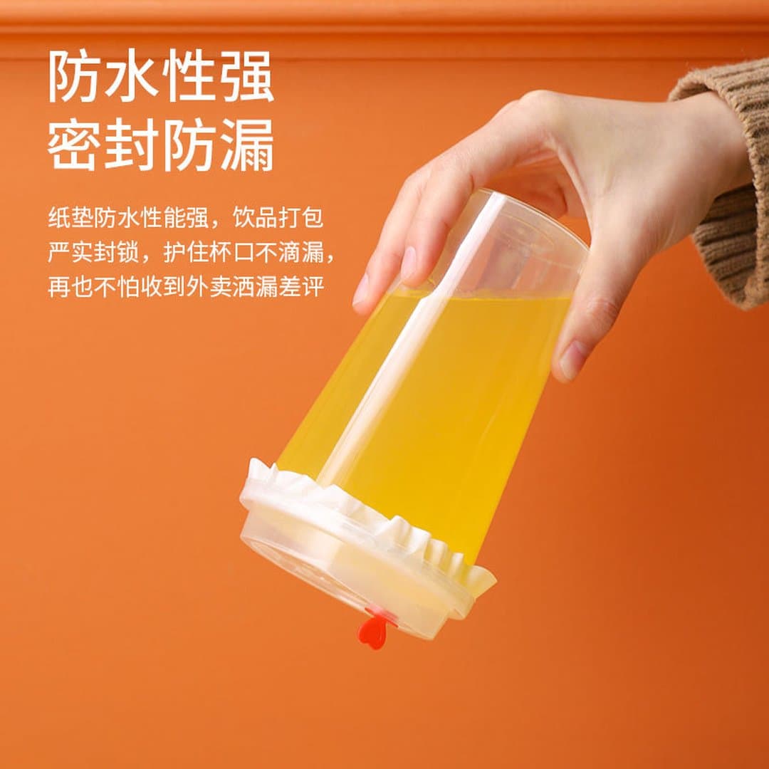 Giấy Nến Chống Tràn Trà Sữa Cao Cấp - Miếng Dán Chống Rò Rỉ Ly Cà Phê, Nước Ép Dùng Một Lần Tiện Lợi Cho Quán Nước, Takeaway — 2