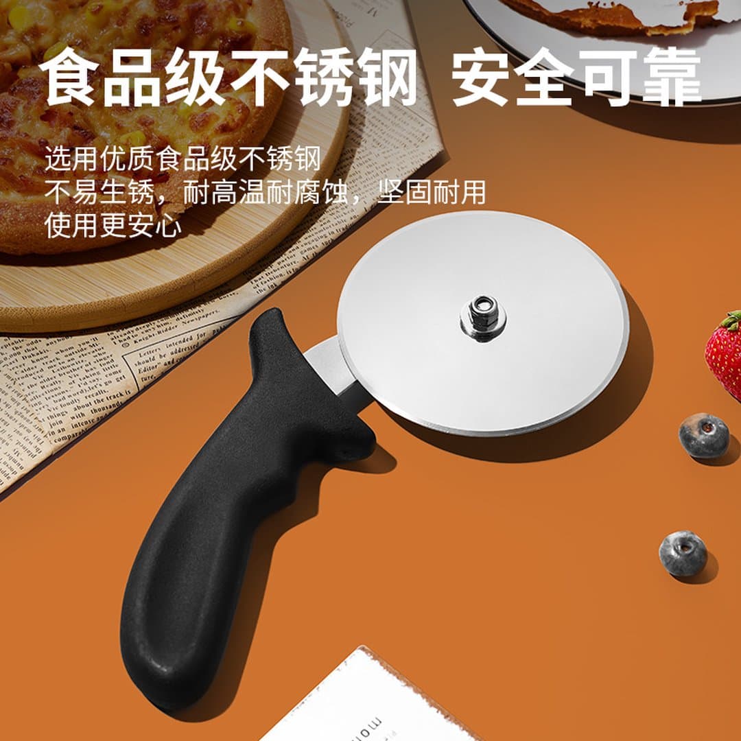 Dao Lăn Cắt Bánh Pizza Inox Chuyên Dụng - Dụng Cụ Cắt Bánh Cuộn Tròn Cao Cấp Cho Nhà Bếp — 2